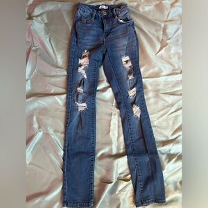 Rue 21 dark wash pants. They’re a size 2.